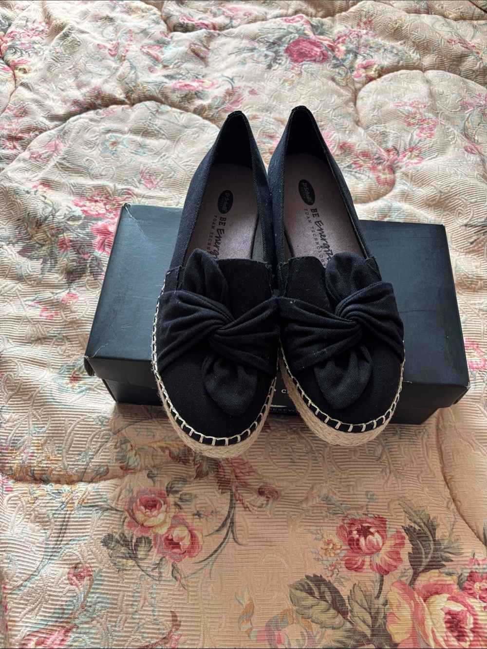 Lucky Brand Black Knotted Espadrille Loafers
